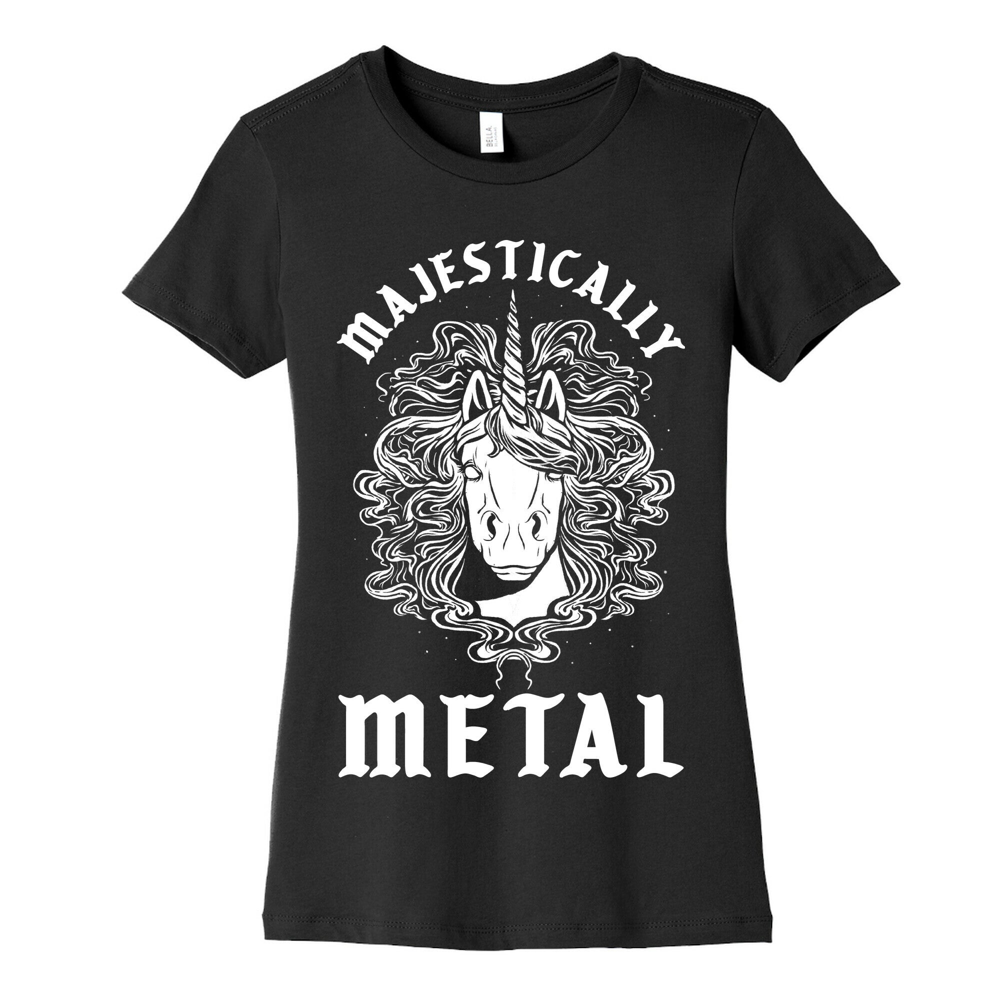 Majestically Metal Unicorn Women's Cotton Tee